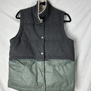 Y2K CARVE DESIGNS women Zane vest jacket moss green grey sz S
